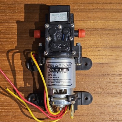 12V Water Pressure Booster Pump 4.0LPM 3A 100PSI SZY-2014-4155 Shui Zhi Yuan