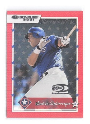 2001 Donruss Andres Galarraga #/100 Stat Line Season Parallel SP 58 Rangers
