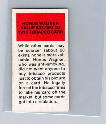 1987 Hygrade #NNO Famous Reprints T206 Honus Wagner Red Back