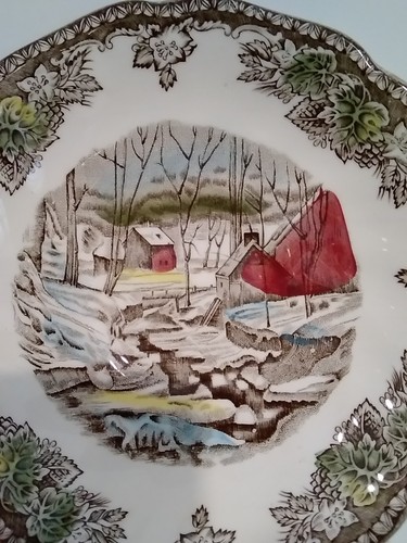 Bol à dessert vintage Johnson Brothers The Friendly Village 5,5" "The Ice House" - Photo 2/8