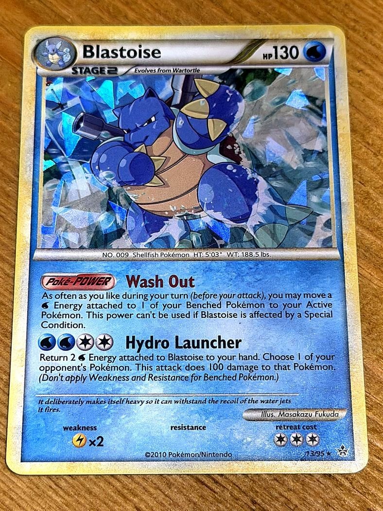Pokémon TCG Blastoise 13/95 Cracked Ice Holo Unleashed LP