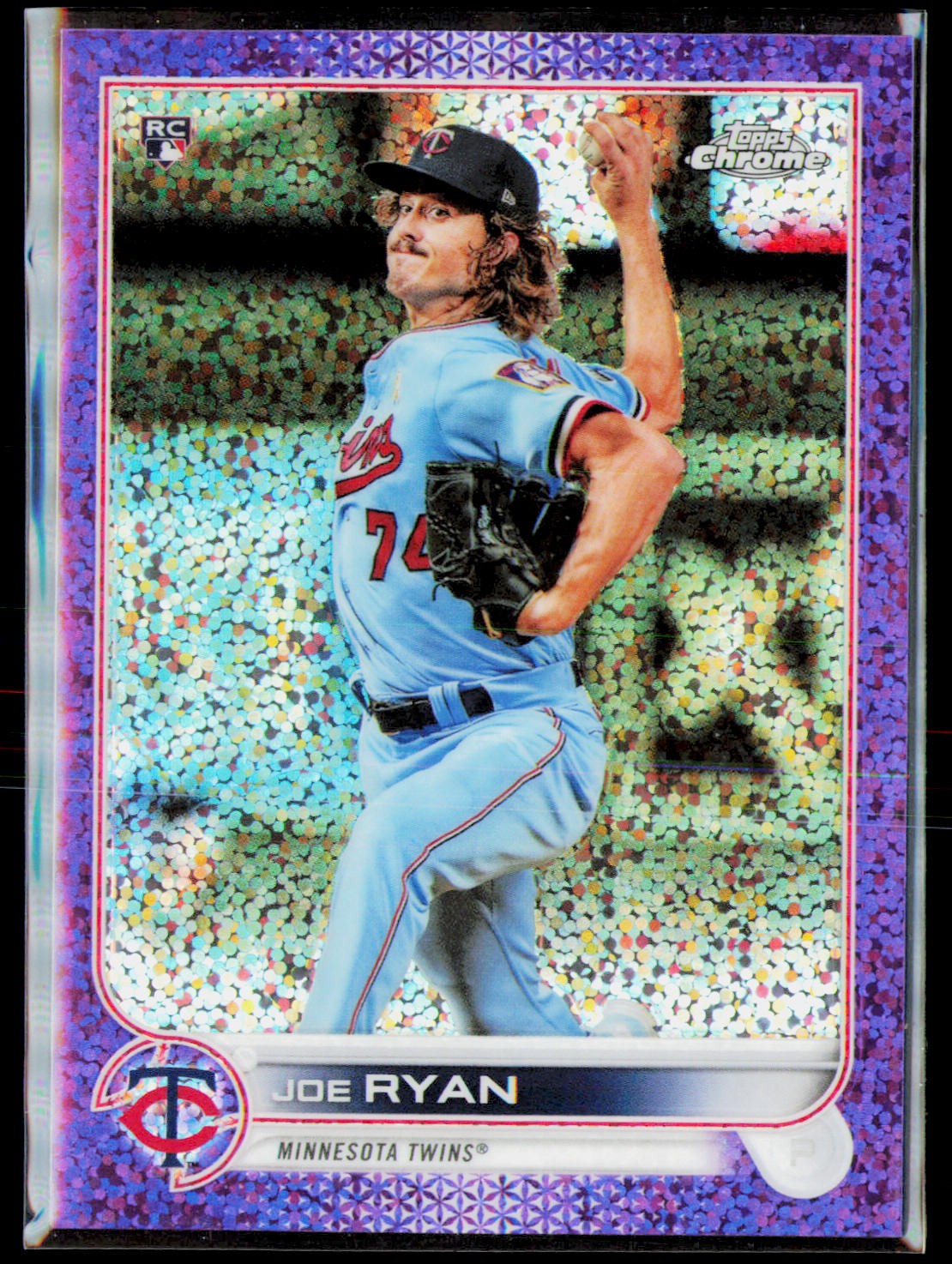 2022 Topps Chrome #48 Joe Ryan Purple Speckle Refractor #/299