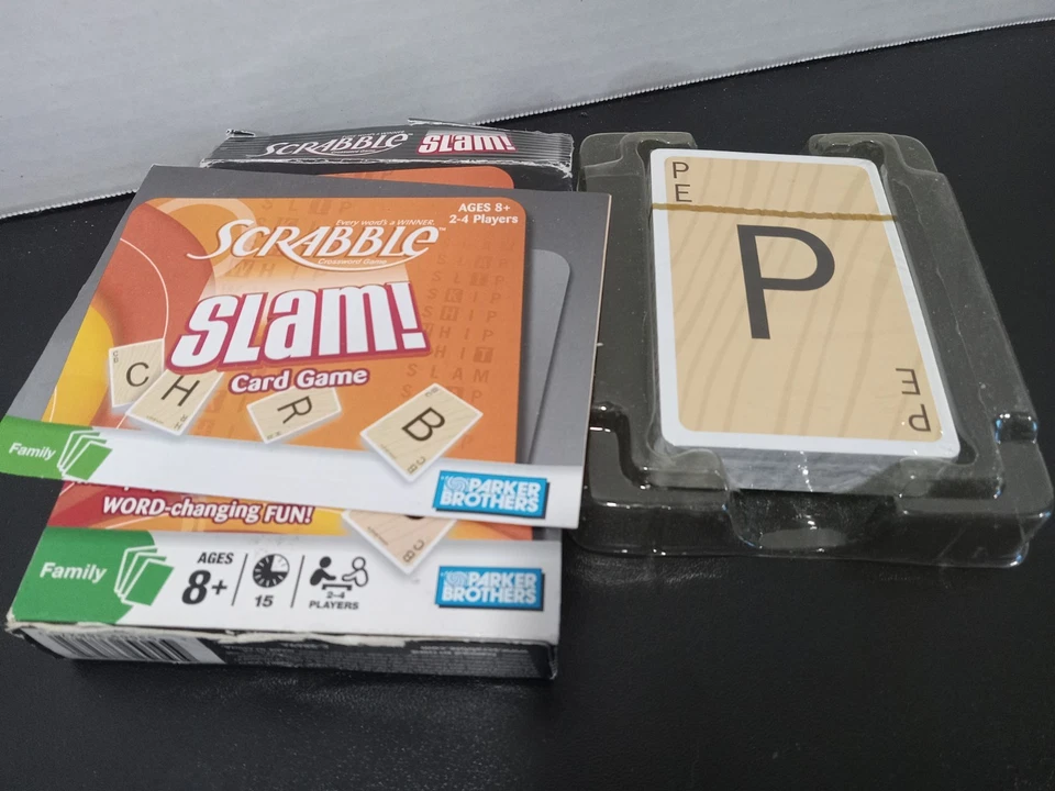 NEW Parker Brothers Scrabble Slam Card Game (55 cards + rules) Word Game: SEALED - Image 2 of 4