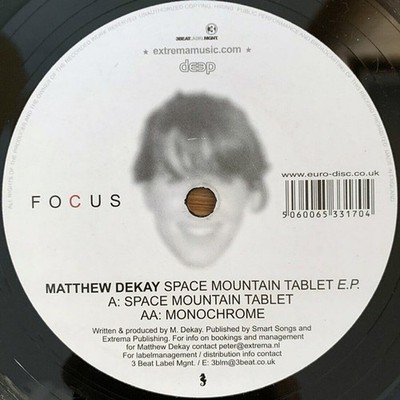 Matthew Dekay - Space Mountain Tablet E.P. (Vinyl 12'' - 2004 - UK - Original)