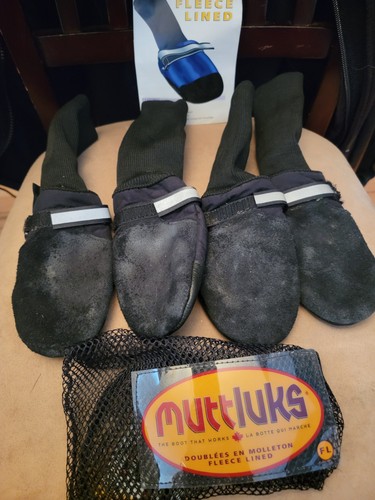 Muttluks Dog Boots -Large- Fleece Lined Winter w/Storage Bag