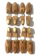 4 Pairs WOODLORE Mens Cedar Shoe Trees sz M 9-10 Set of 4 Made USA