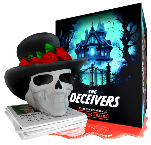 Juego de cartas The Deceivers Cooperative Party deducción misterio asesinos crípticos