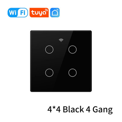 Tuya Wifi Smart Switch Brazil Standard 4X4 Size Touch Sensor 4/6/8 Gang Wall Lig