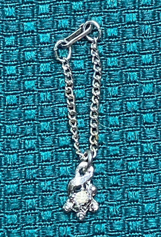 Vintage Barbie Silver Tone Cleinman and Sons Clear Rhinestone Necklace