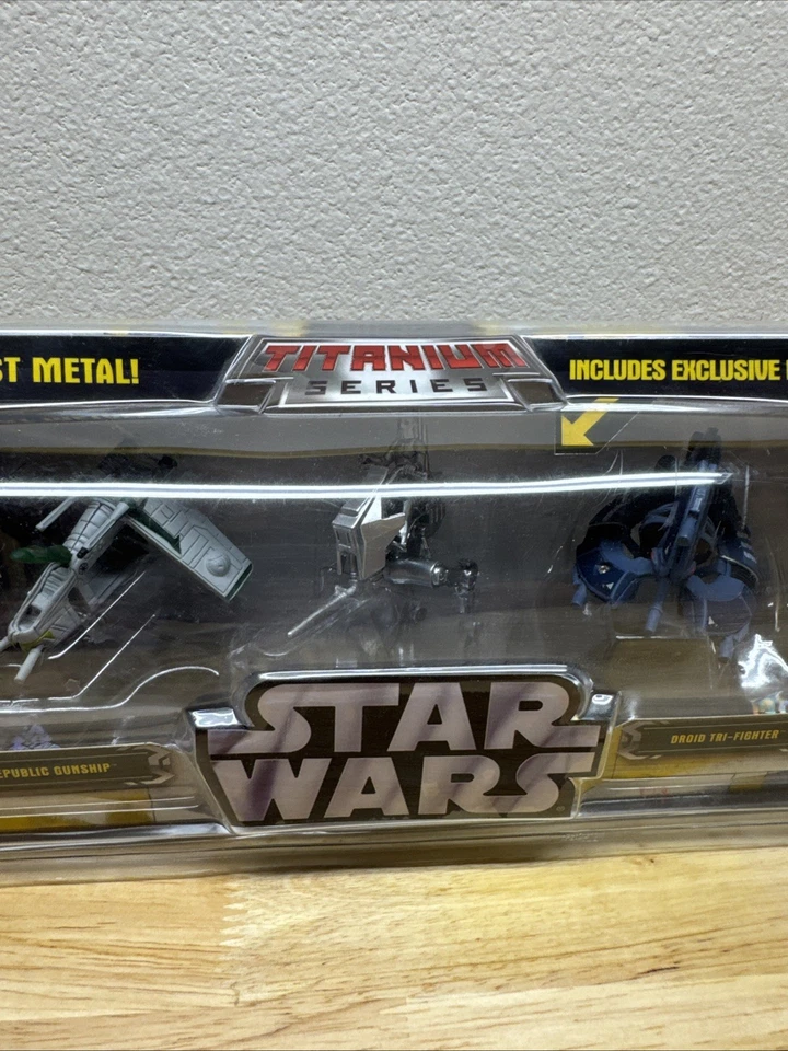 Star Wars Titanium Series paquete de 5 con metal crudo AT-RT Hasbro 2005 Foto 3 de 4