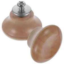 2Pcs solid wood pot cap top bead frying pan knobs small pan lid knobs pot top...