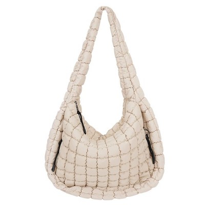 Juoxeepy Quilted Tote Bag Large Carryall Puffer Shoulder Bag Lightweight Padd...