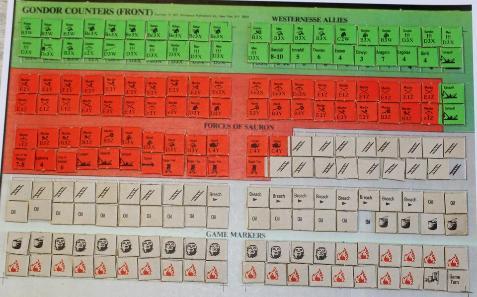 Vintage War of the RING, Sauron, Gondor,  Middle Earth Trilogy box board game - Image 3 of 4