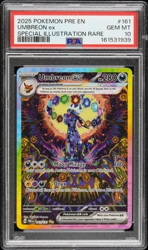 2025 POKEMON PRE EN-PRISMATIC EVOLUTIONS #161 UMBREON EX PSA 10