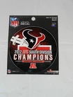 HOUSTON TEXANS VINYL DECAL 2012 SOUTH DIVISION CHAMPIONS "NEW"