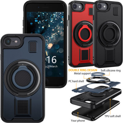Phone Protective Case Ring Stand Cover For iPhone SE 2020/SE 2022 SE 2nd/SE 3rd