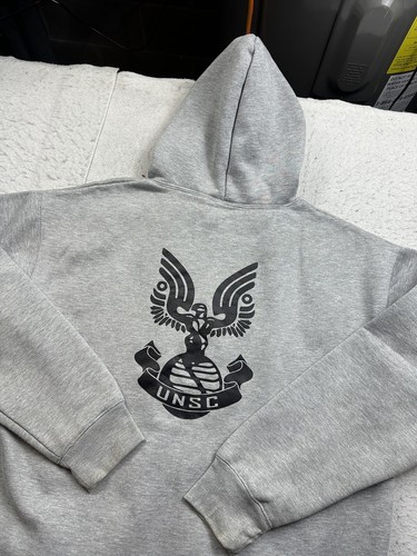 Vintage Men's Halo 5 Video Game Promo Hoodie Size XL Graphic Print Y2K Pullover - Picture 2 of 7