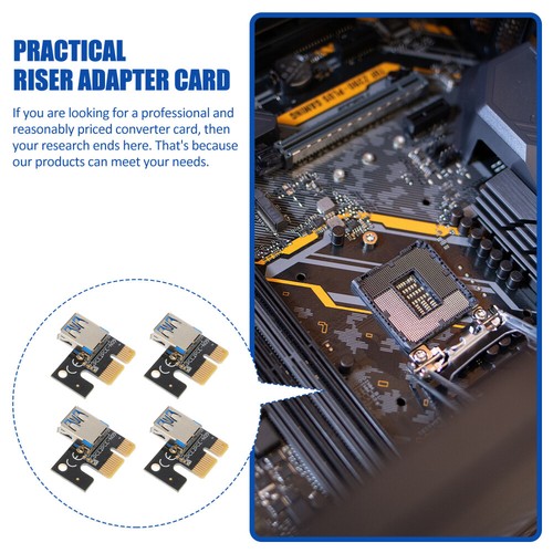 4 Pcs Carte D'adaptateur USB Vers PCI-E Cartes Adaptateurs 1x À 16x - Photo 2/12