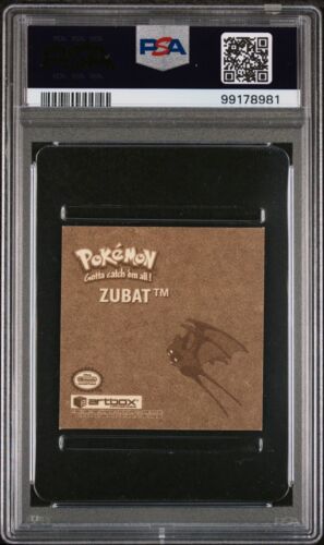 ZUBAT Rare Gold Sticker #G15 1999 Pokemon Artbox Series 1 - PSA 8 - Picture 2 of 2
