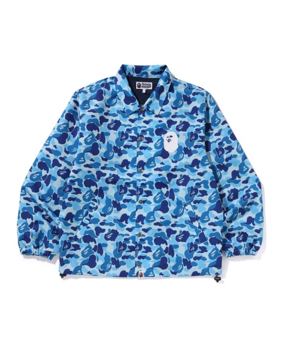 A Bathing Ape Men's Coach Jacket 2025 SS ABC CAMO Transfer Print