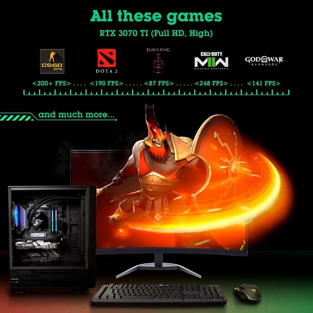 NSX GAMING Nova Desktop Gaming Computer, AMD Ryzen 5 5600G, 16GB DDR4 3600,  512Gb M2 NVME SSD, RGB Fans, Windows 11 Home, 64-bit Ready, 1 Year