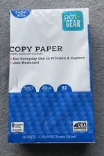 Pen+Gear Copy Paper, 8.5" x 14", Legal Size, 92 Bright, White, 20 lb, 1500 Pages