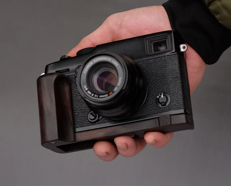 Handmade Wooden Wood Ebony and walnut Hand Grip for Fujifilm Fuji X-PRO3 Xpro3 - image 3 of 4
