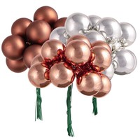 Mini Weihnachtskugeln Silber Apricot Draht Ø25Mm 140 St – Dekoration