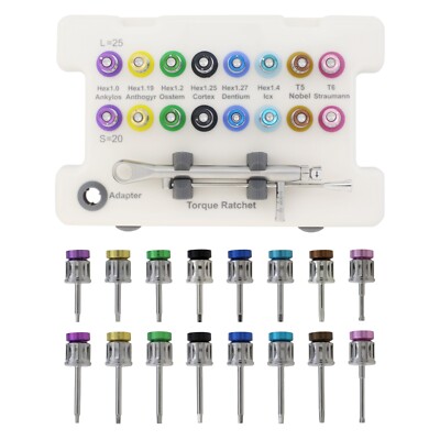 Universal Implant Prosthetic Kit Torque Wrench Ratchet Screwdriver Hand Driver