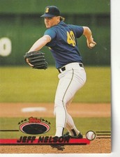 FREE SHIPPING-MINT-1993 Topps Stadium Club Jeff Nelson #467 MARINERS