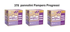 378 PANNOLINI  PAMPERS PROGRESSI TG 4  esapack 3 CARTONI OGNUNO da 126 pz