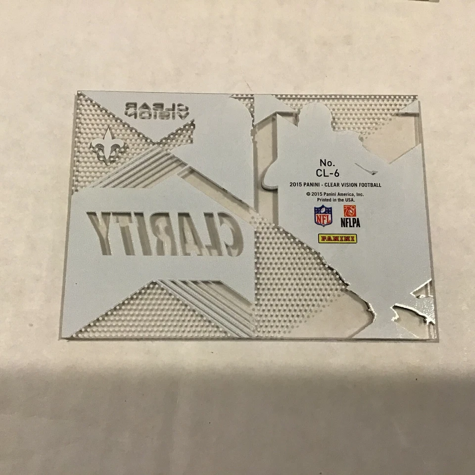 Mark Ingram #CL-6 saints / Ravens - Clarity (Thick) 2015 panini Clear Vision - Image 2 of 2