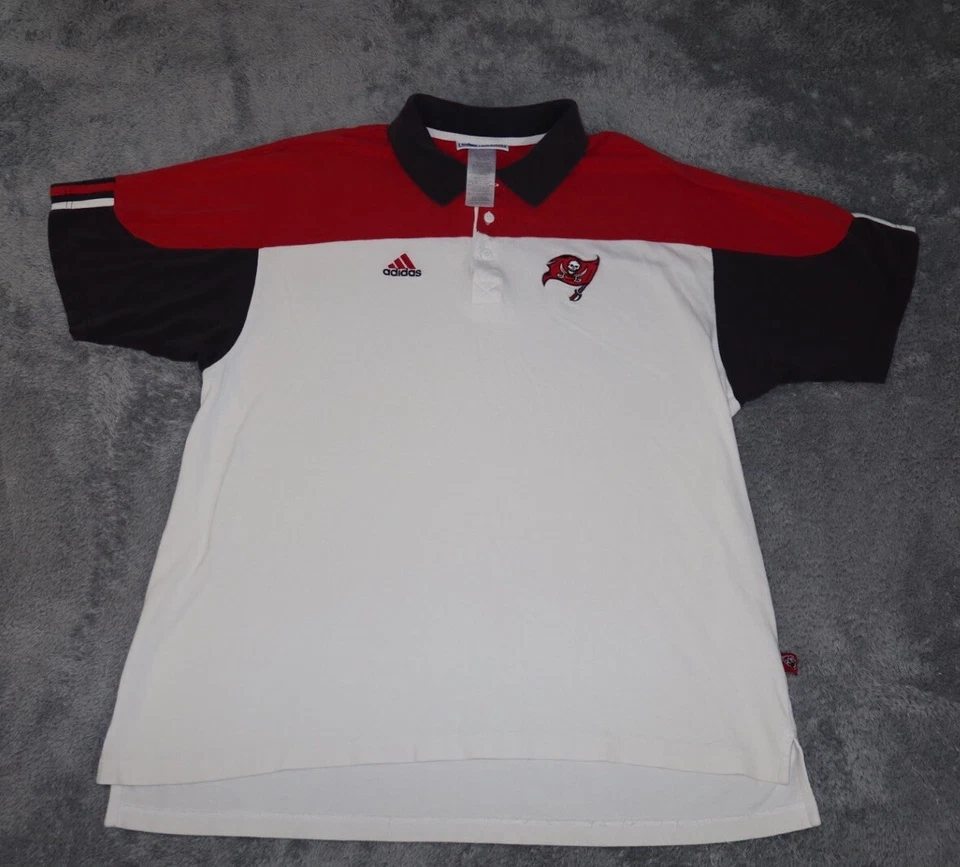 Polo de Colección Años 90 Buccaneers Adidas NFL Pro Line Auténtico Para Hombre Talla XL Manga Corta Foto 3 de 4