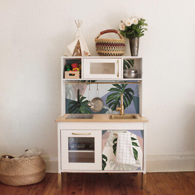 IKEA DUKTIG removable Decal self-adhesive sticker furniture colorful  monstera | eBay