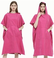 CAREWORX Surf Beach Poncho Wetsuit Changing Towel Bath Robe Poncho with Hood for