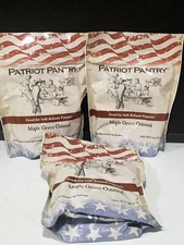 Lot Of 3- Patriot Pantry Maple Grove Oatmeal - 8 Servings Each Packet