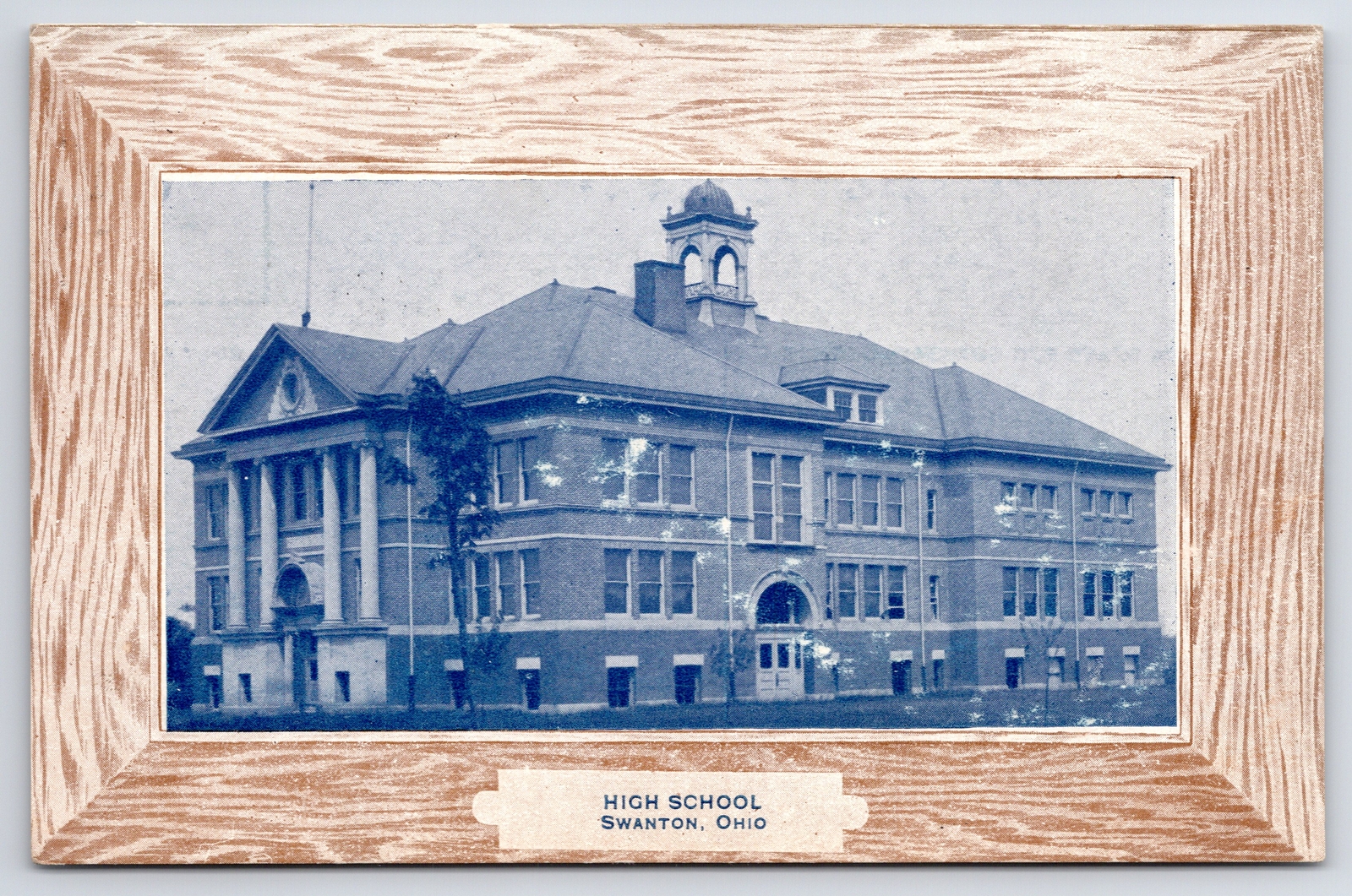 Swanton OhioHigh School BuildingWooden Frame1910 Postcard eBay