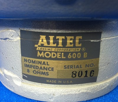 altec 600b speaker