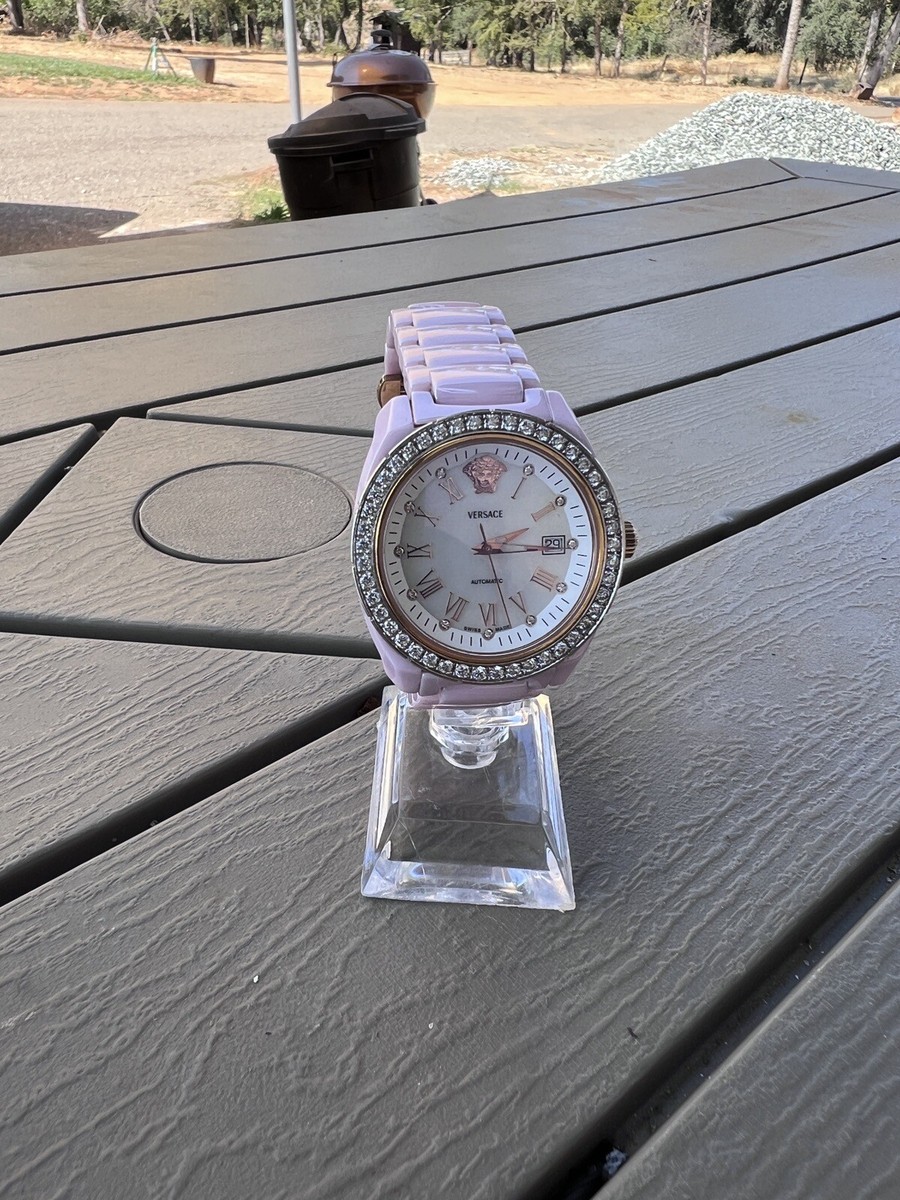腕時計　Versace ピンク Pink VERSACE Diamond Bezel & Dial Jumbo DV1 DV One Ceramic