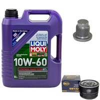 MotoröL Set 10W-60 5 Liter + ÖLfilter + Schraube FüR Dacia Logan Renault Megane