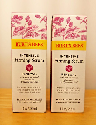 2 Pack Burt's Bees Renewal Intensive Firming Serum 1 oz Each in New Sealed Boxes