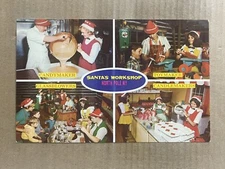 Postcard New York NY North Pole Santa's Workshop Helpers Making Toys Gifts Candy