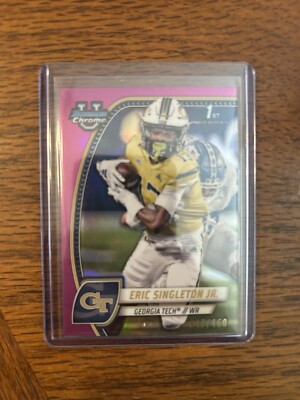 2024 Bowman Chrome University Eric Singleton Jr Fuschia Refractor /150