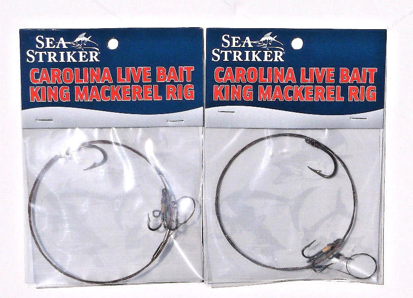 2 DOUBLE TREBLE HOOK LIVE BAIT KING MACKEREL RIGS eBay