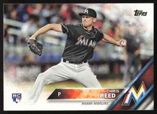 2016 Topps Baseball Card Chris Reed RC #631 Miami Marlins