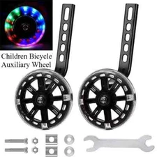 2PCS Training Wheels bike fit for 12/14/16/18/20Inch bike with Flash Light Wheel