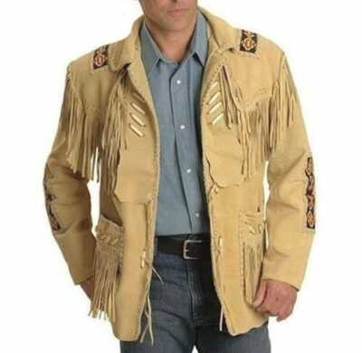 beige fringe jacket