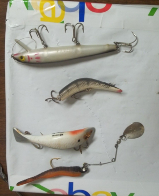 Lot De 7 Leurres De Pêche Mepps – Aileron Rouge, Bettle Spin, Prowler, Lazy Ike
