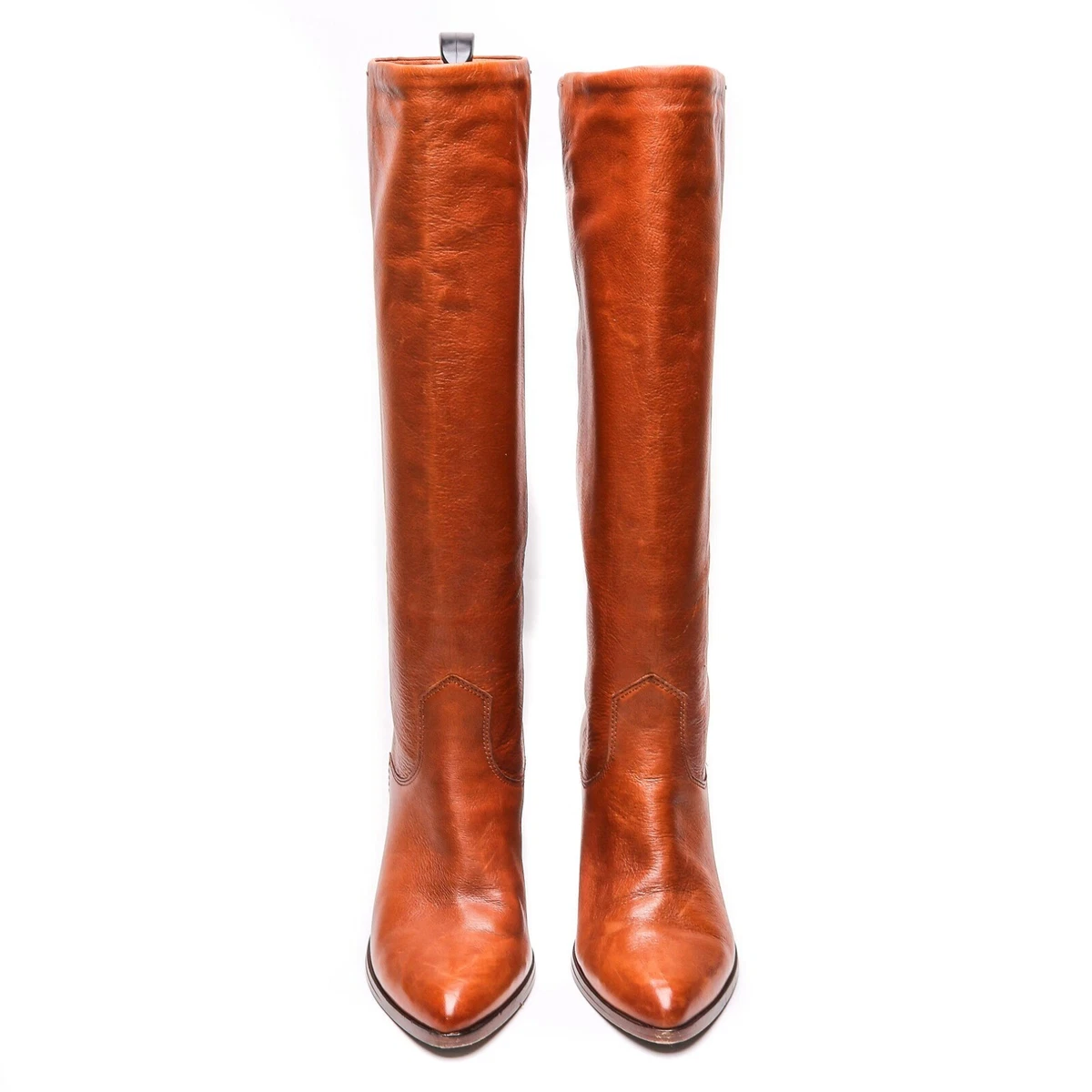 Frye Lilah Slouch Women Cognac Leather Knee Boots Size 6.5 M NEW