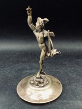 Mercury Hermes Mappin & Webb Hood Ornament Statue 5" on Base PRINCES PLATE W4347